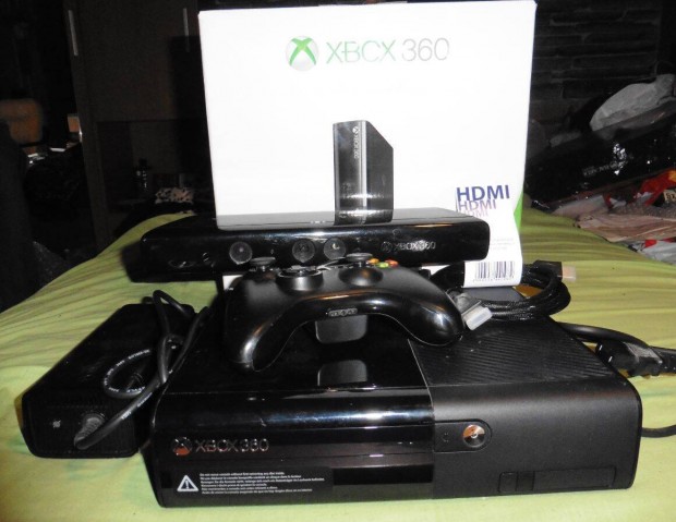 Xbox 360 E 500Gb Rgh Kinect 98 jtkkal, 2 kontroller 1v gari