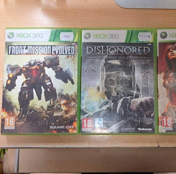 Xbox 360 Front Mission Evolved, Dishonored Jtkok Xboxra !