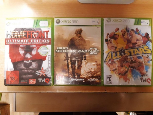 Xbox 360 Homefront, Call of Duty MW2, WWE All Stars Jtkok !