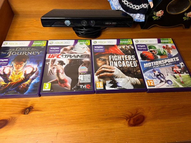 Xbox 360 Kinect + Jtkok - Szmlval, 6 hnap garancival