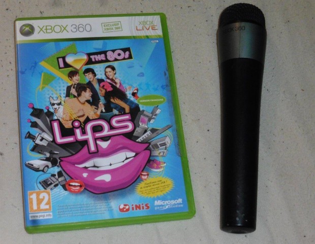 Xbox 360 Lips I Love 80s karaok szett 1db vezetk nlkli mikrofonnal