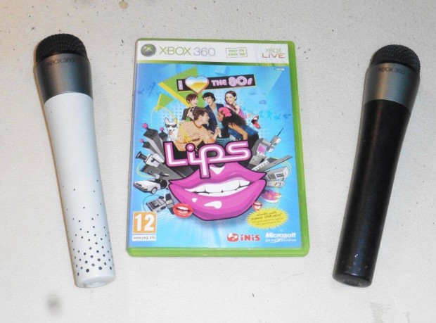 Xbox 360 Lips I Love 80s karaok szett 2db vezetk nlkli mikrofonnal