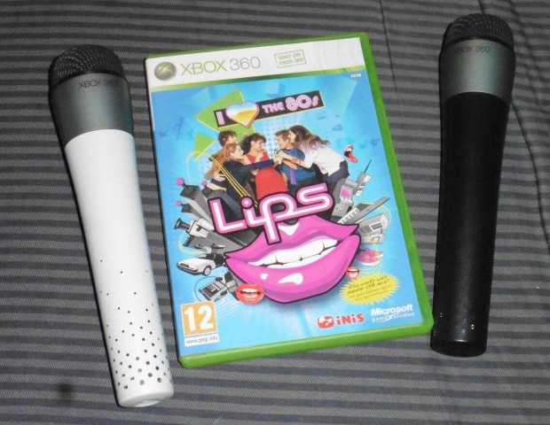 Xbox 360 Lips I Love 80s karaoké szett 2db vezeték nélküli mikrofonnal