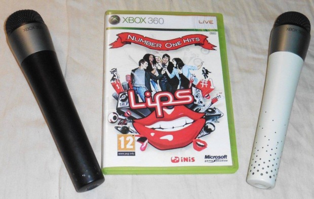 Xbox 360 Lips Number One karaok szett 2db vezetk nlkli mikrofonnal