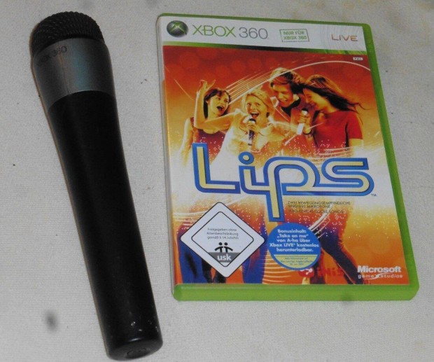Xbox 360 Lips karaok szett, 1db vezetk nlkli mikrofonnal