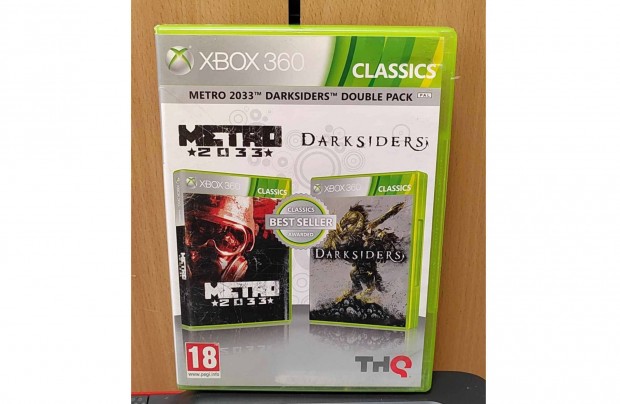 Xbox 360 Metro 2033 + Darksiders - (2db jtk egybe) Foxpost OK -