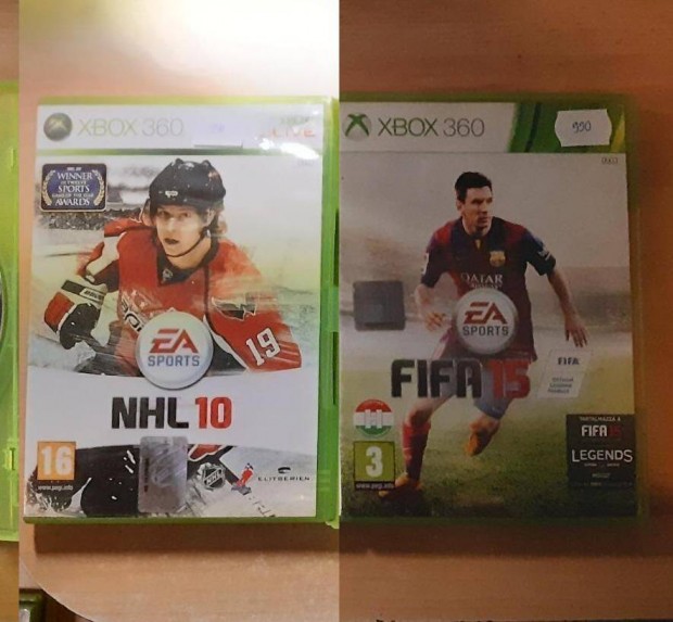 Xbox 360 NHL 10, Fifa 15 jtkok !