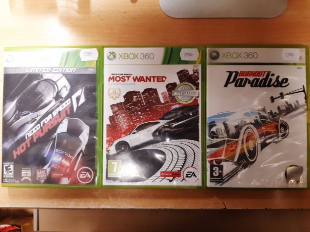 Xbox 360 Need for Speed Hot Pusuit, Most Wanted, Burnout Pradise Jtk