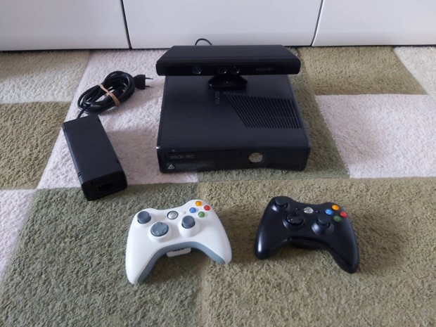 Xbox 360 Slim 320GB Rgh Freestyle 3 + 2db Kontroller Kinect 55 Jtk