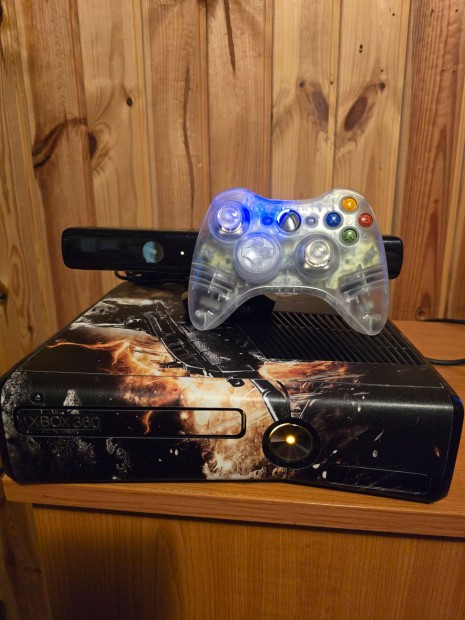 Xbox 360 Slim Rgh, 250 GB HDD, Teljesen Felújítva és Extrázva! COD