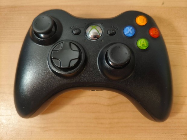 Xbox 360 eredeti vezeték nélküli fekete kontroller joystick