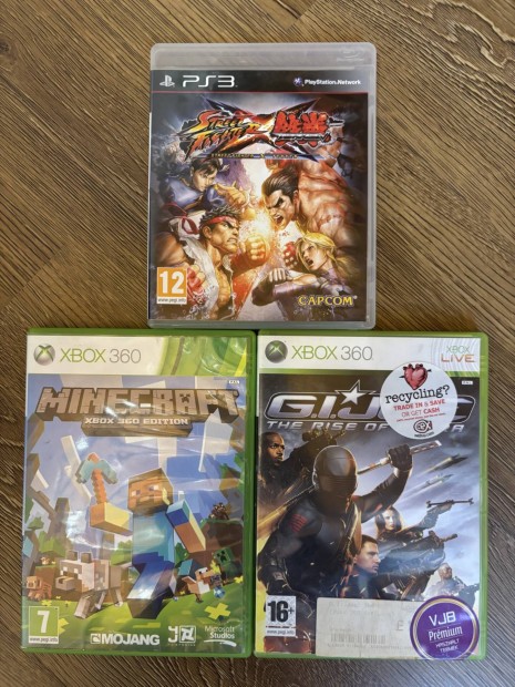 Xbox 360 játéklemezek, Minecraft stb...