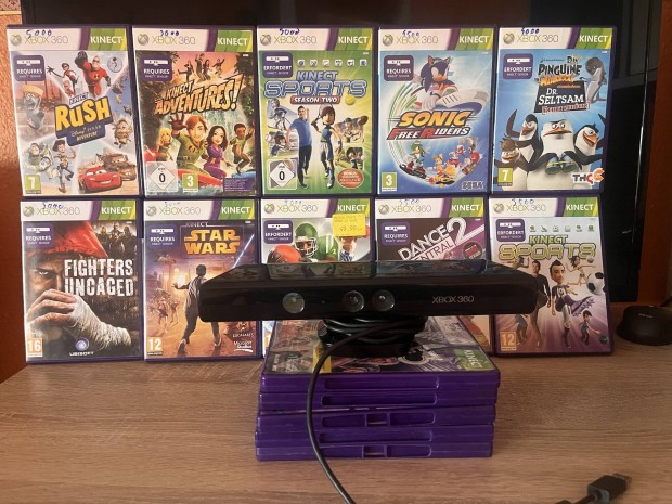 Xbox 360 kinect + játékok