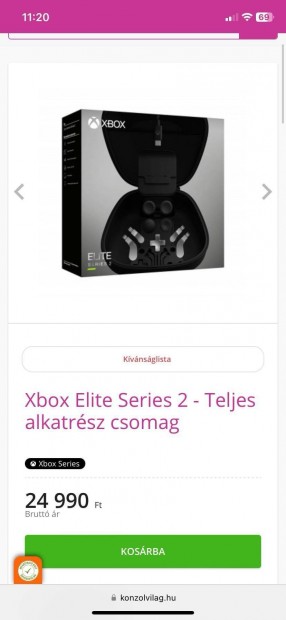 Xbox Elite 2 Teljes alkatrsz csomag dokkol nlkl 