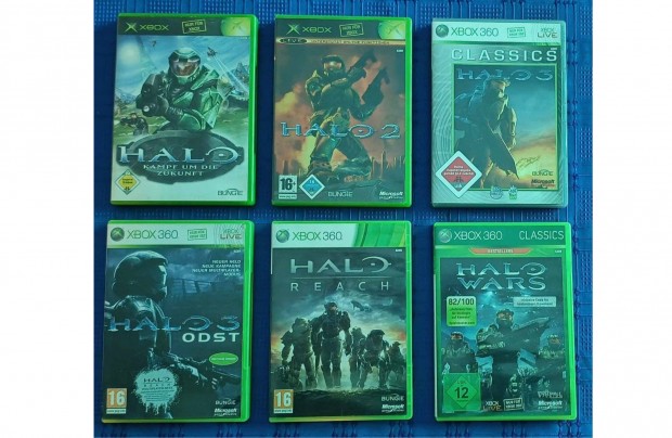 Xbox Halo 6 darabos jtkgyjtemny (Halo 1, 2, 3, Odst, Reach, Wars)