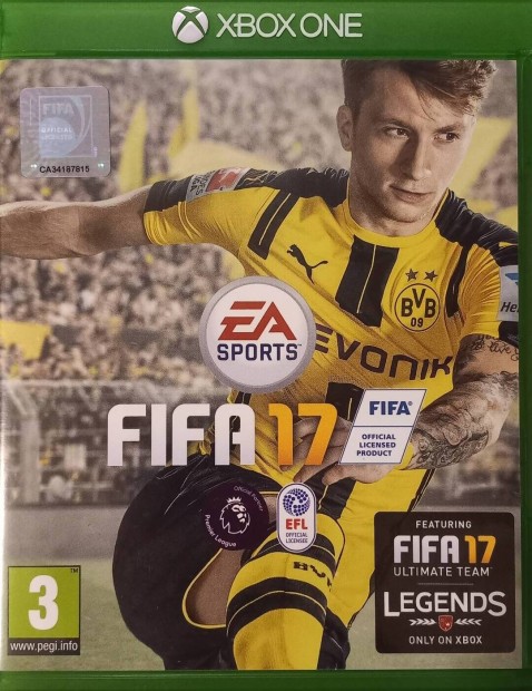 Xbox One Fifa 17 jtklemez 