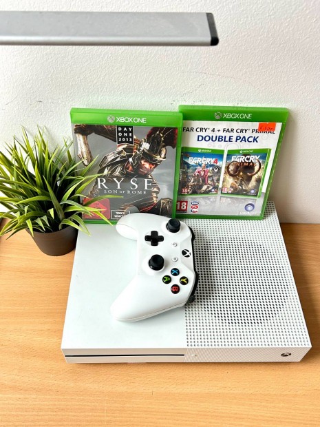 Xbox One S 1TB, hibtlan jszer llapotban , 4db jtkkal