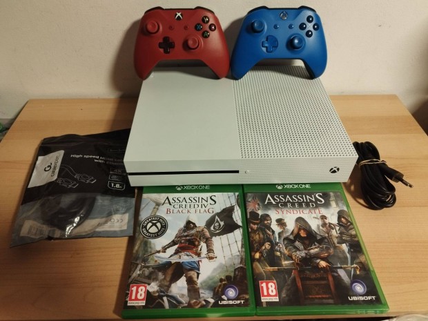 Xbox One S 1TB konzol tartotkokkal, jtkokkal elad olcsn