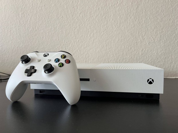 Xbox One S 500GB Fehr + Kontroller kitn gyri llapotban