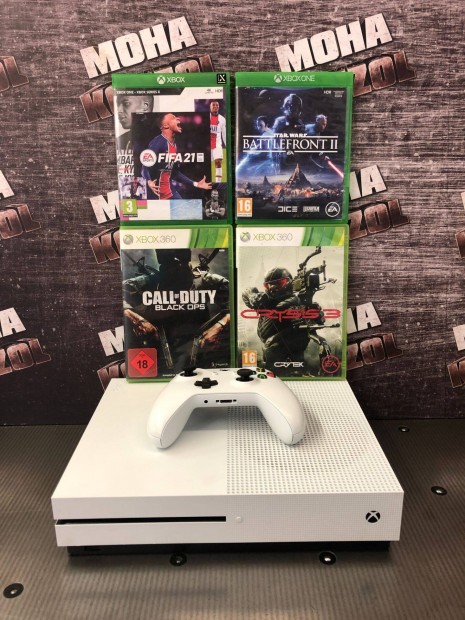 Xbox One S 500GB Konzol+4db Lemezes Játék