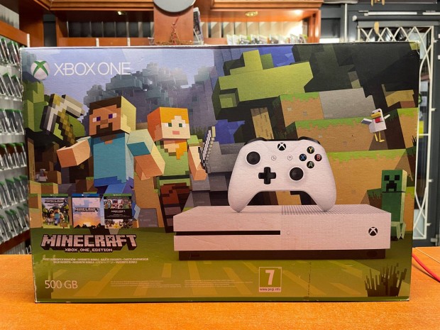 Xbox One S (500GB) + Minecraft jtk zletbl garancival elad!