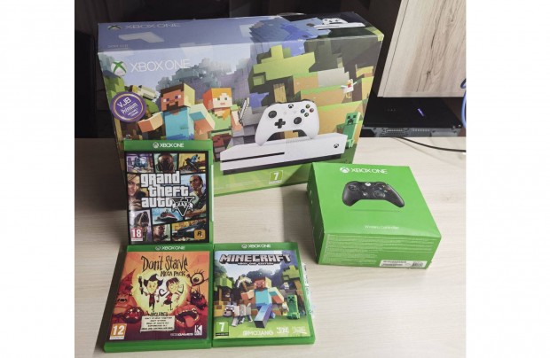 Xbox One S (Slim) 500GB + 2 kontroller + 3 jtk