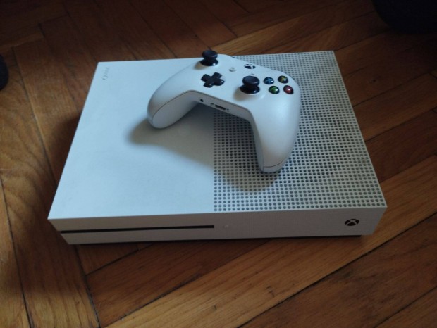 Xbox One S jtkkonzol egy kontrollerrel, fehr, hasznlt