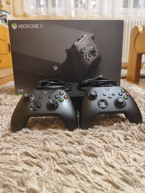 Xbox One X eredeti dobozval + tartozkok!