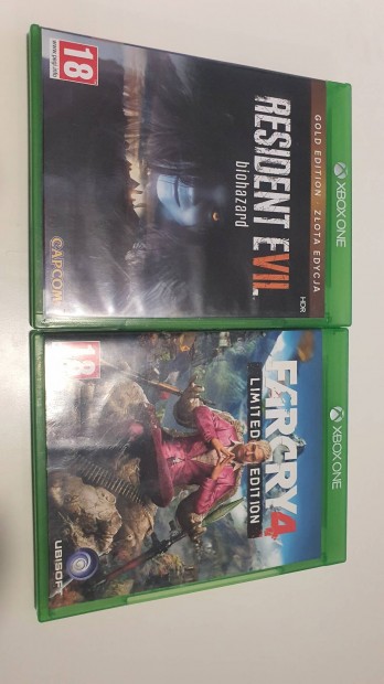 XboxResidentEvil 7 gold edition + Farcry4 limited edition