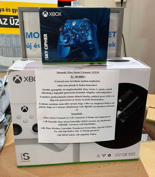 Xbox Series S, 512GB, sok tartozkkal, Garancia!