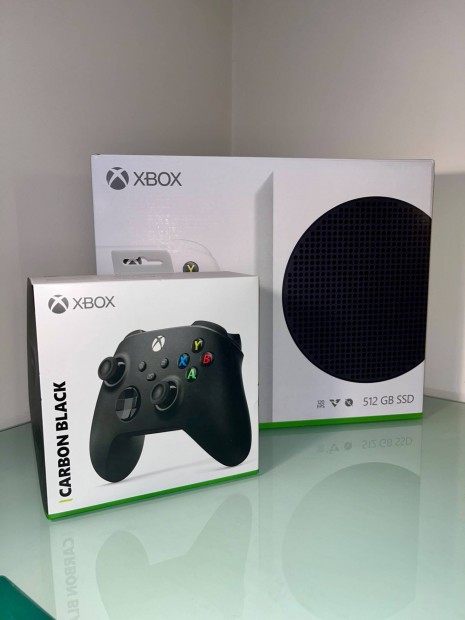 Xbox Series S + Carbon Black kontroller Kitűnő állapotban