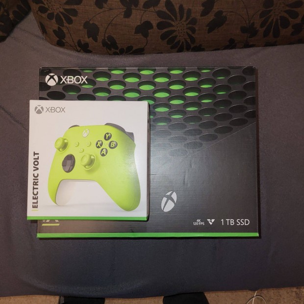 Xbox Series X dobozos+velocity green joy elad!