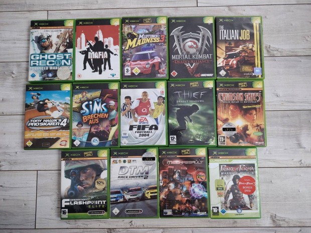 Xbox classic j�t�kok egyben 14db