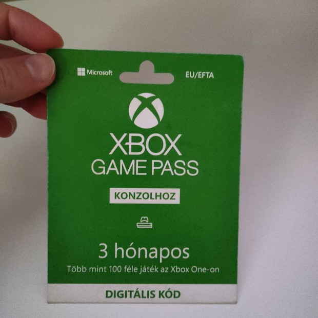 Xbox game pass 3 hnapos 