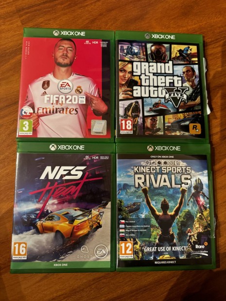 Xbox one 4db jtk! Gta5, fifa 20, NFS heat, Kinect rivals