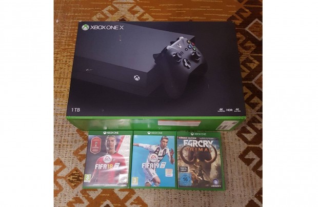 Xbox one x 1tb 3 darab jtkkal elad