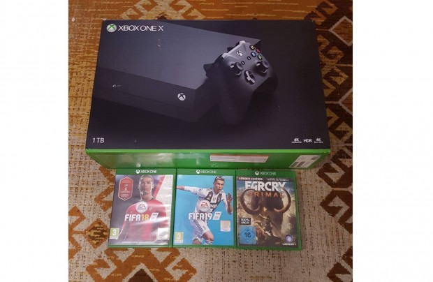 Xbox one x 1tb 3-db jtkkal elad