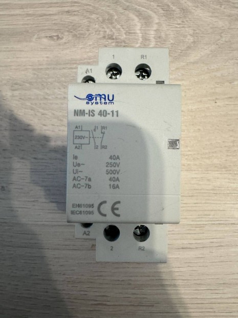Xbs NM-Is 40-11 Kontaktor 1zr+1nyit 40A 2 modul 230V AC