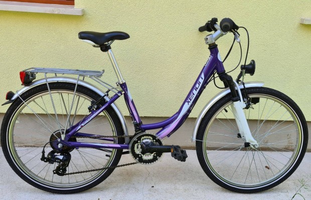 Xenon city 24-es alumnium vzas, teleszkpos lny bicikli, lila