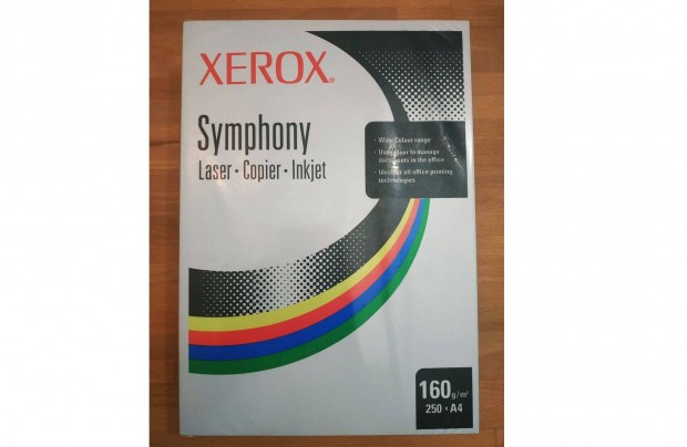 Xerox Symphony 160g A4 vilgoskk, pasztell kk 250db, bontatlan