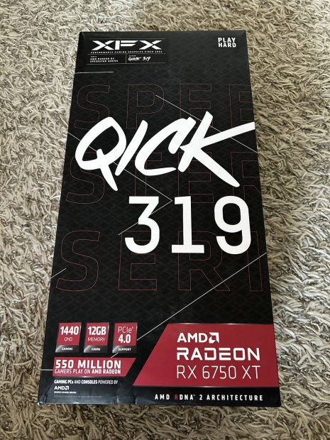 Xfx Radeon(TM) RX 6750 XT Speedster Qick 319, 12 Gb videkrtya