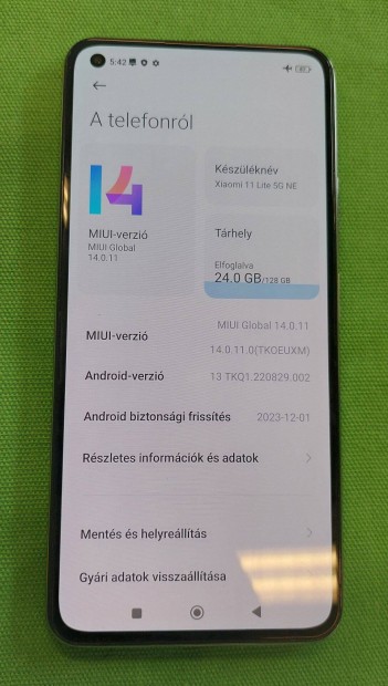 Xiaomi 11 Lite 5G NE 128GB 8GB RAM Dual Mobiltelefon