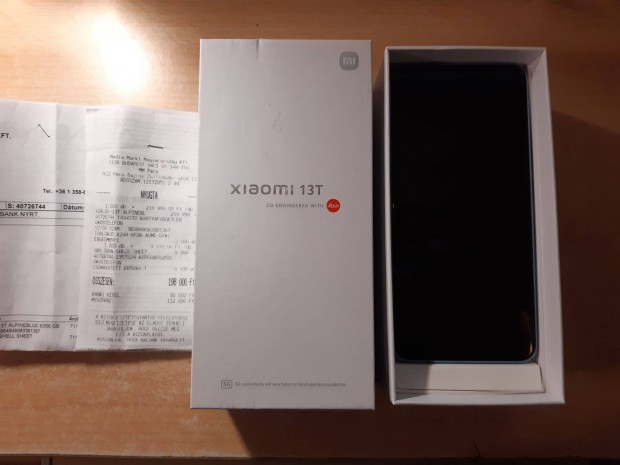 Xiaomi 13T 5G 8/256GB Blue Dual j Media Markt Garancis !