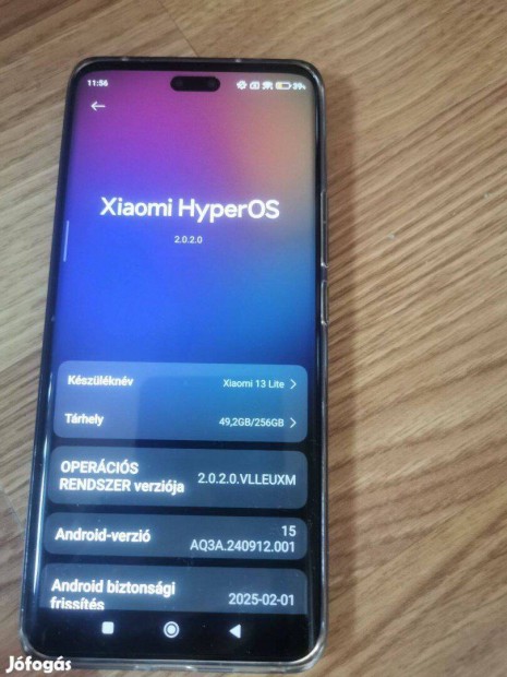 Xiaomi 13 lite gyári kártyafüggetlen garanciával eladó