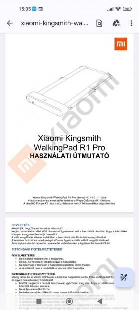 Xiaomi Kingsmith walkingpad R1 Pro elad 