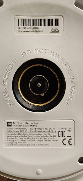 Xiaomi MI Smart Kettle Pro vzforral