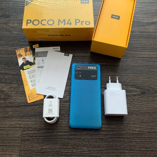 Xiaomi Poco M4 Pro 128GB Cool Blue, Karcmentes, jszer llapot