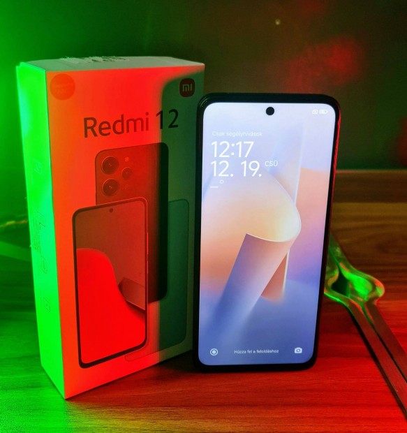 Xiaomi Redmi 12 Mobiltelefon, Krtyafggetlen, 4GB RAM, 128GB, 4G, Fek