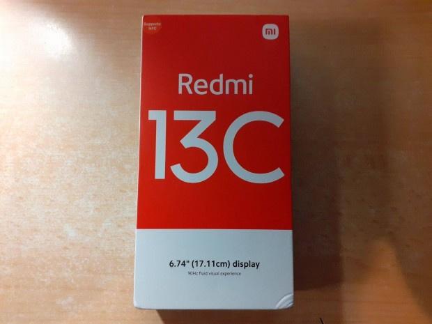 Xiaomi Redmi 13C NFC 4/128GB Black Dual Fggetlen j Garancis !