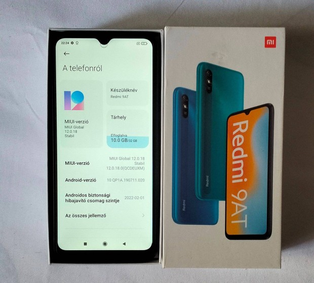 Xiaomi Redmi 9AT Krtyafggetlen mobiltelefon (19000 Ft irnyron)